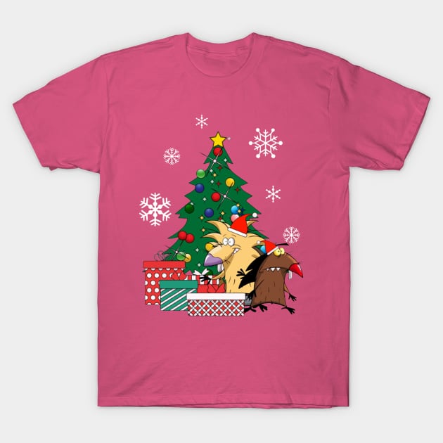 Angry Beavers Around The Christmas Tree T-Shirt by squids_art